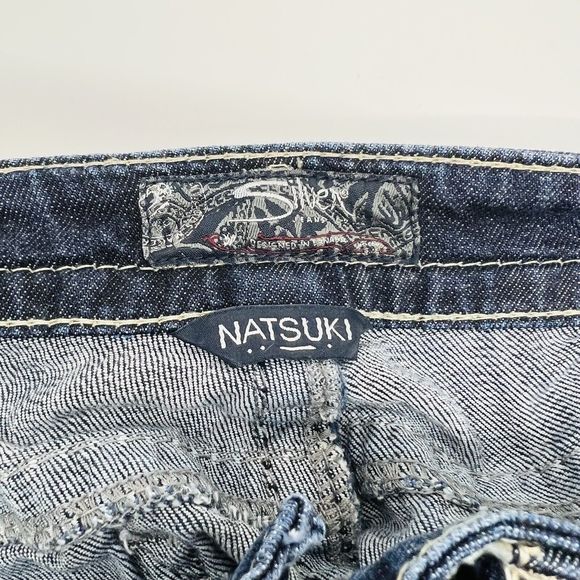 Silver Jeans Size 29 29X31 Natsuki Boot Cut Dark Wash Stretch Flap Pockets - Picture 6 of 7